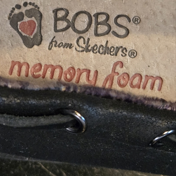 Bobs from Sketchers memory foam slip on shoes black leather womens size 7. NWOB - Picture 13 of 13